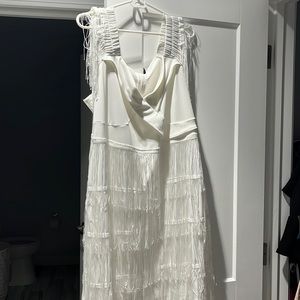White fringe dress! Size 3x